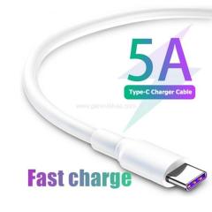 USB to Type-C Fast Charge Cable 1.5M 5A - Brand New - Free Delivery Maldives