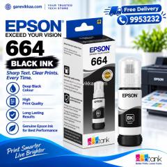 Epson 664 Black Ink Bottle - for EcoTank L-Series Printers - Brand New - Free Delivery Maldives