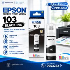 Epson 103 Black Ink Bottle - for EcoTank L-Series Printers - Brand New - Free Delivery Maldives
