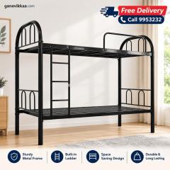 Single Steel Bunk Bed - Black | Brand New | Free Delivery Maldives