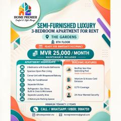 Semi-Furnished Luxury 3BR Apartment for Rent at The Gardens